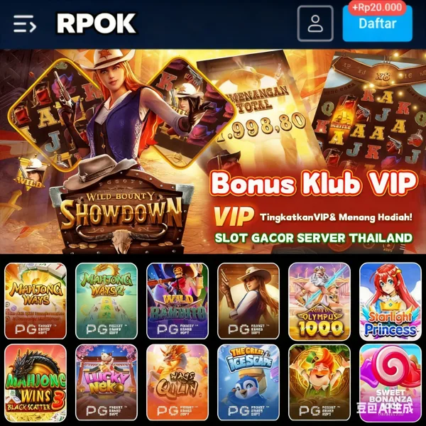RPOK Bonus Member Baru 100%